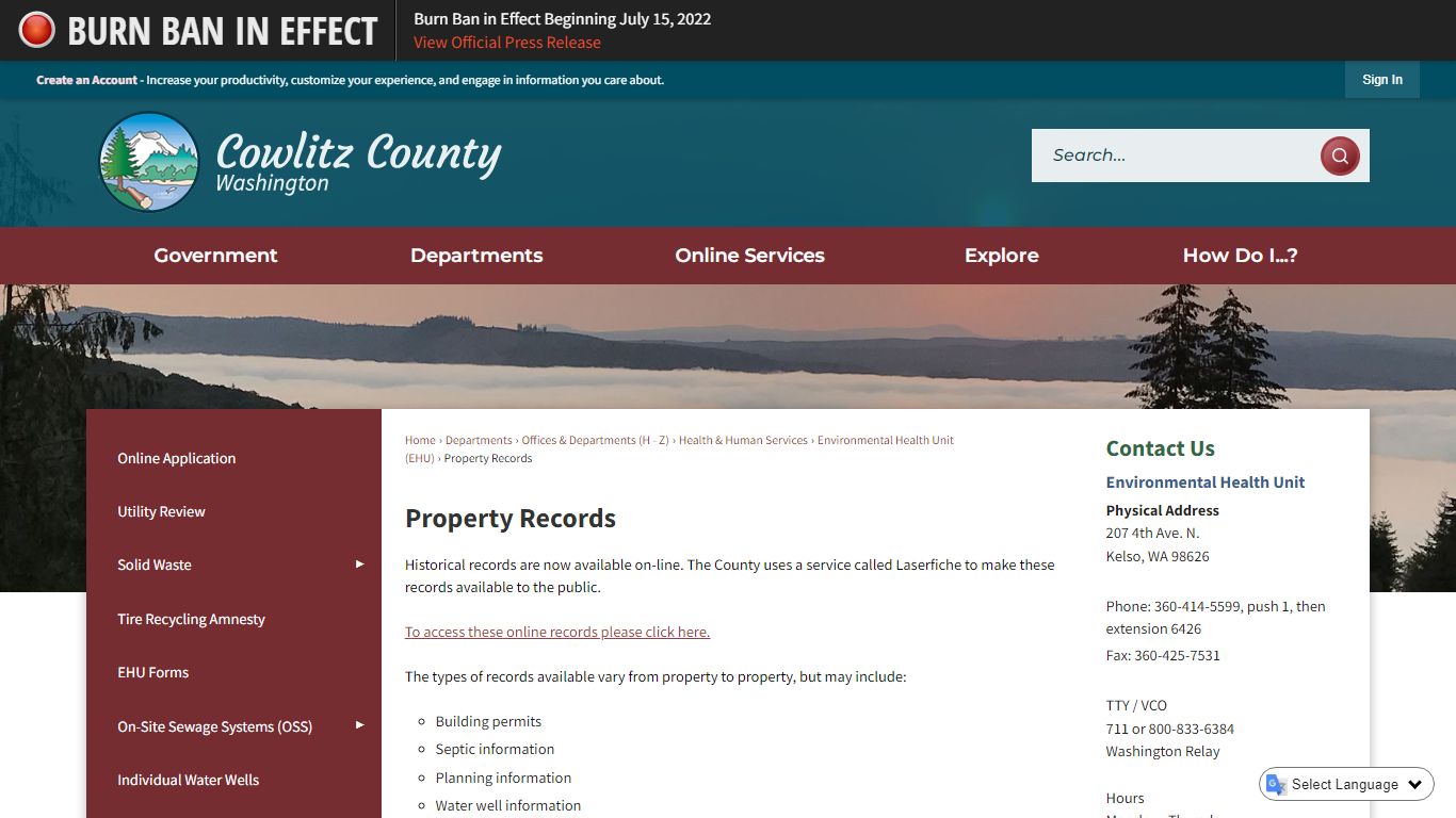 Property Records | Cowlitz County, WA - Official Website